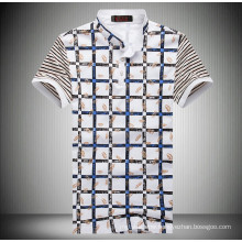 15PKPT16 2015 casual holiday printed check polo t shirt